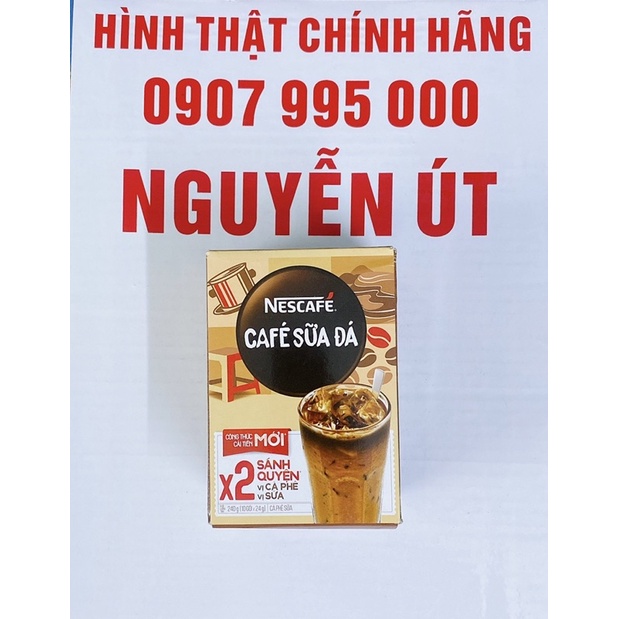 nescafe cafe sữa đá x2 hộp 10 gói x 24g