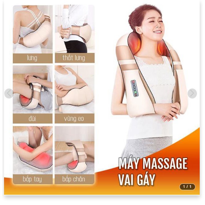 ✔️ Máy massage vai gáy điện 6 nút chức năng  🔝🔝🔝