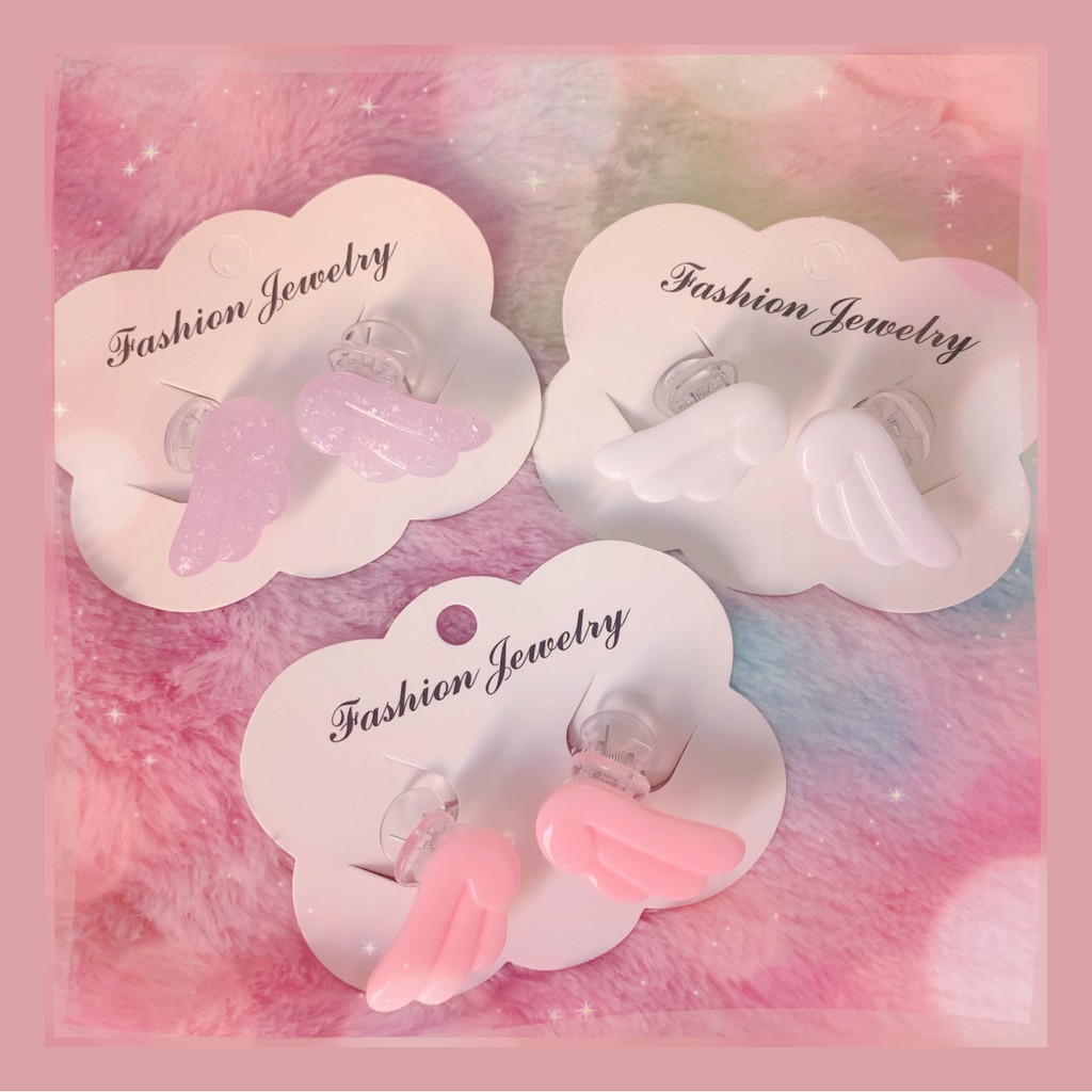 Kẹp Tóc Tự Làm Hình Đôi Cánh Mềm Nhỏ Dễ Thương Cho Bé Gái y2k