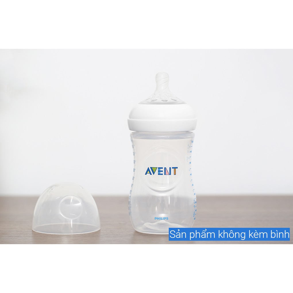 Núm ti silicone Philips Avent Natural cho trẻ từ 3 tháng tuổi (Hộp 2 núm)