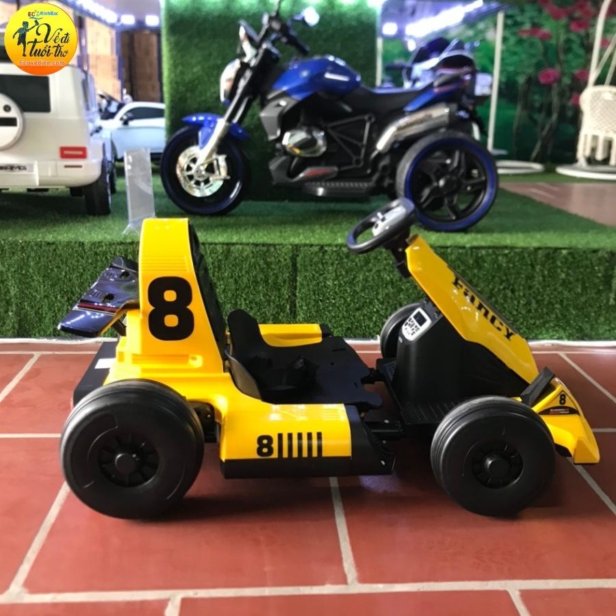 Xe đua công thức 1 Kart 8, xe ô tô điện cho trẻ em từ 3 - 8 tuổi