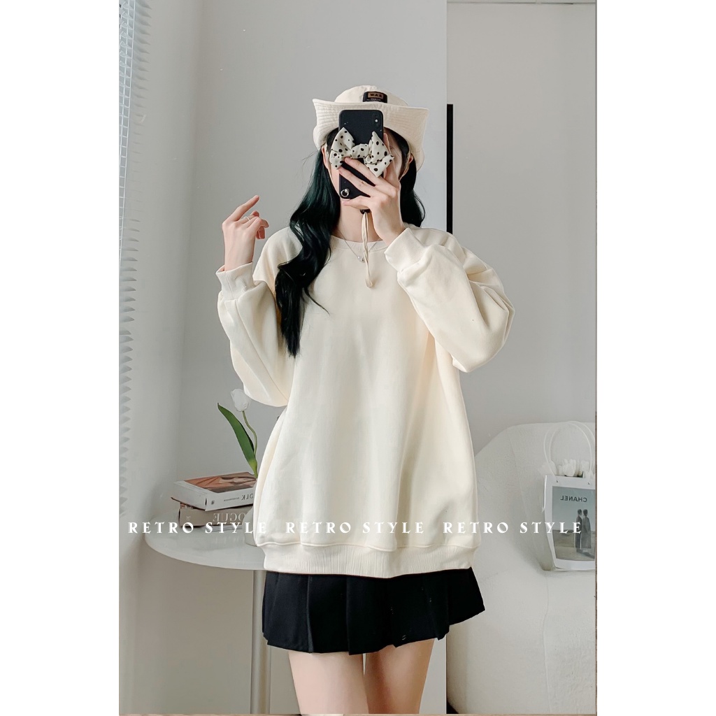 Áo Nỉ BôngTrơn 4 Màu Ulzzang Unisex Aonibong782