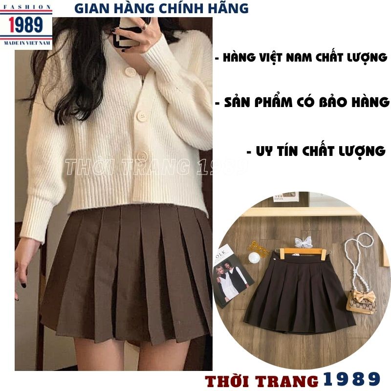 Chân váy tennis ngắn xếp ly cạp cao dáng xòe thời trang nữ hàng cao cấp -PHƯƠNG VŨ 1989