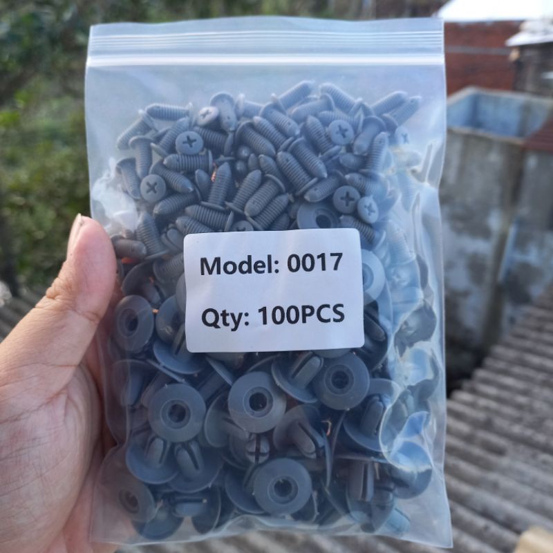 Bộ 100 đinh tán, vít nở nhựa loại 8mm chắn bùn , gắn cản lòng dè cho mọi dòng ô tô