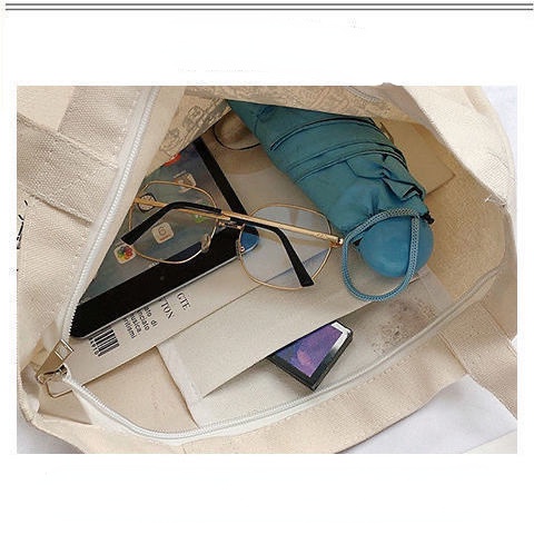 Túi Xách Đeo Vai Bằng Vải Bạt Sức Chứa Lớn Phong Cách Hàn Quốc Thời Trang Mùa Hè Hàng Mới 2021 Dành Cho Bạn Nữ