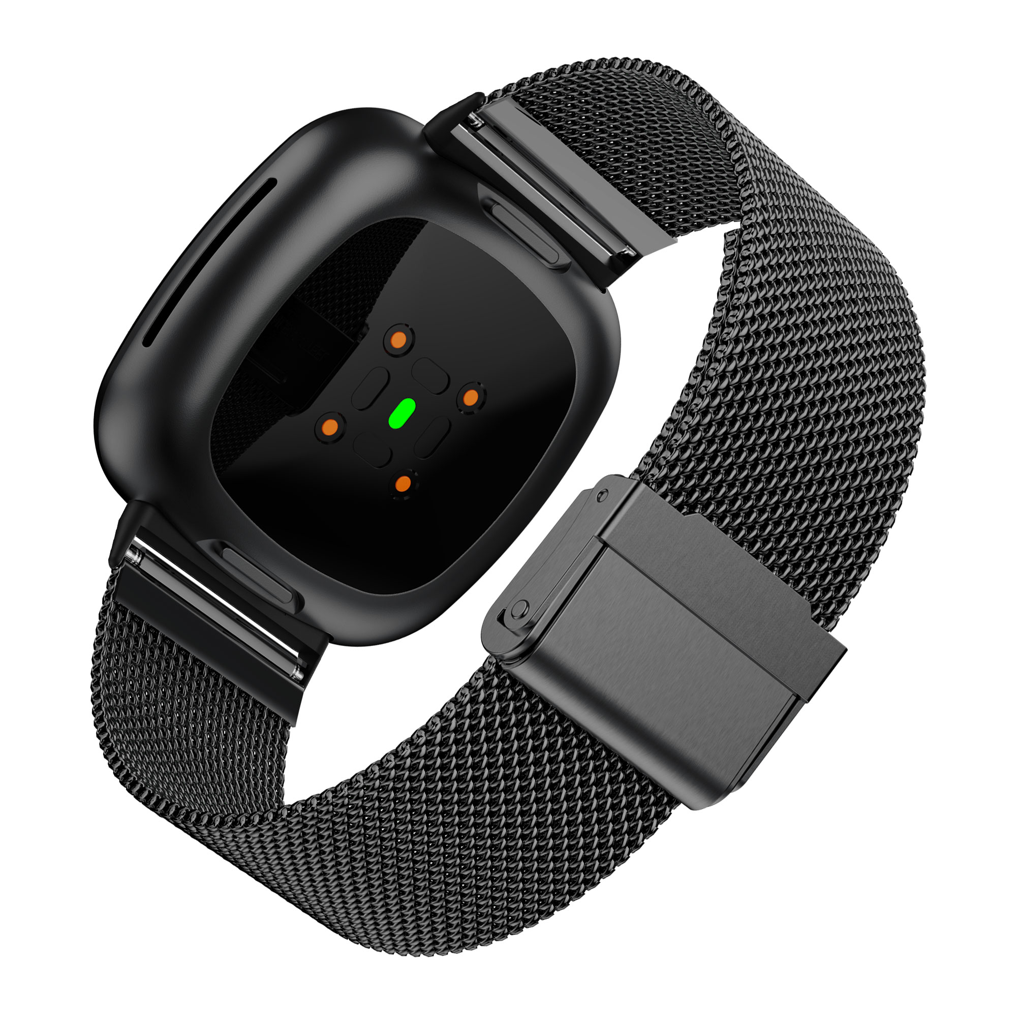 Dây Đeo Thay Thế Chất Liệu Kim Loại Dạng Lưới Thời Trang Cho Fitbit Versa 3