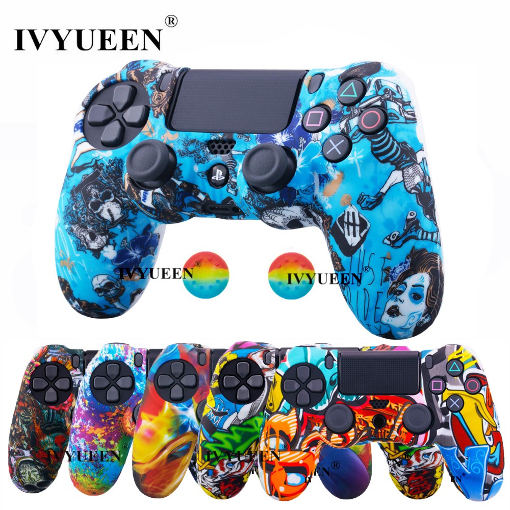 Vỏ Silicon Họa Tiết Rằn Ri Bảo Vệ Tay Cầm Chơi Game PlayStation 4 PS4 Pro