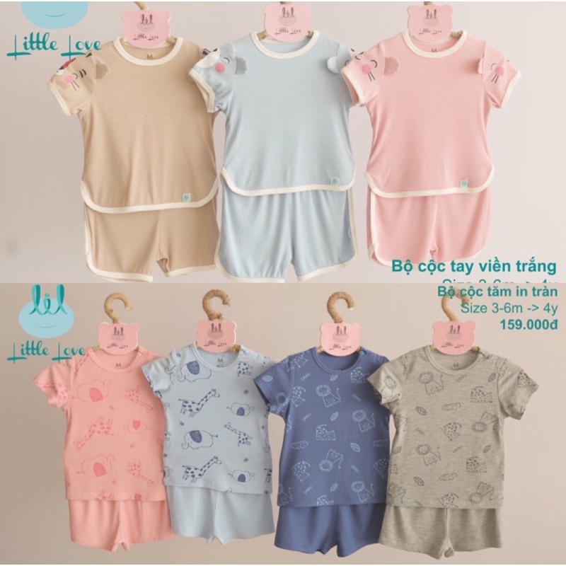 LIL Bộ cộc tăm trơn hoạ tiết cho bé từ 6m-4y