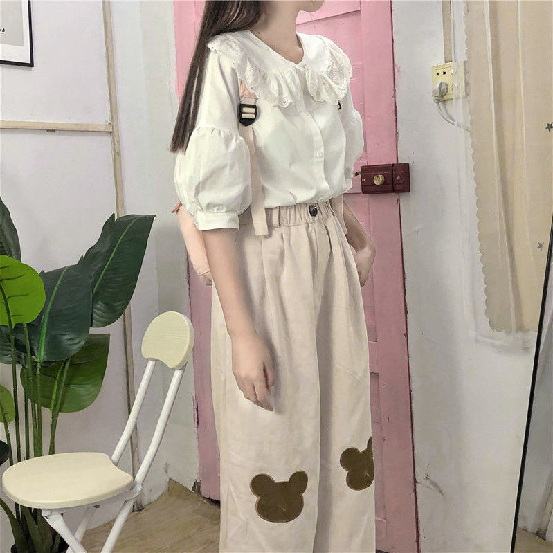 Quần Ống Rộng Phong Cách Hàn Quốc Dễ Thương Dành Cho Nữ | BigBuy360 - bigbuy360.vn