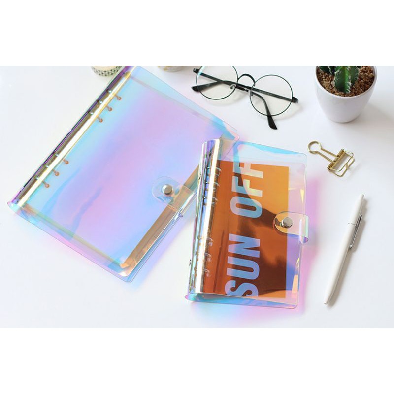 Binder bìa sổ còng 6 lỗ bìa trong hologram A5 A6 Tả Bí Lù Store