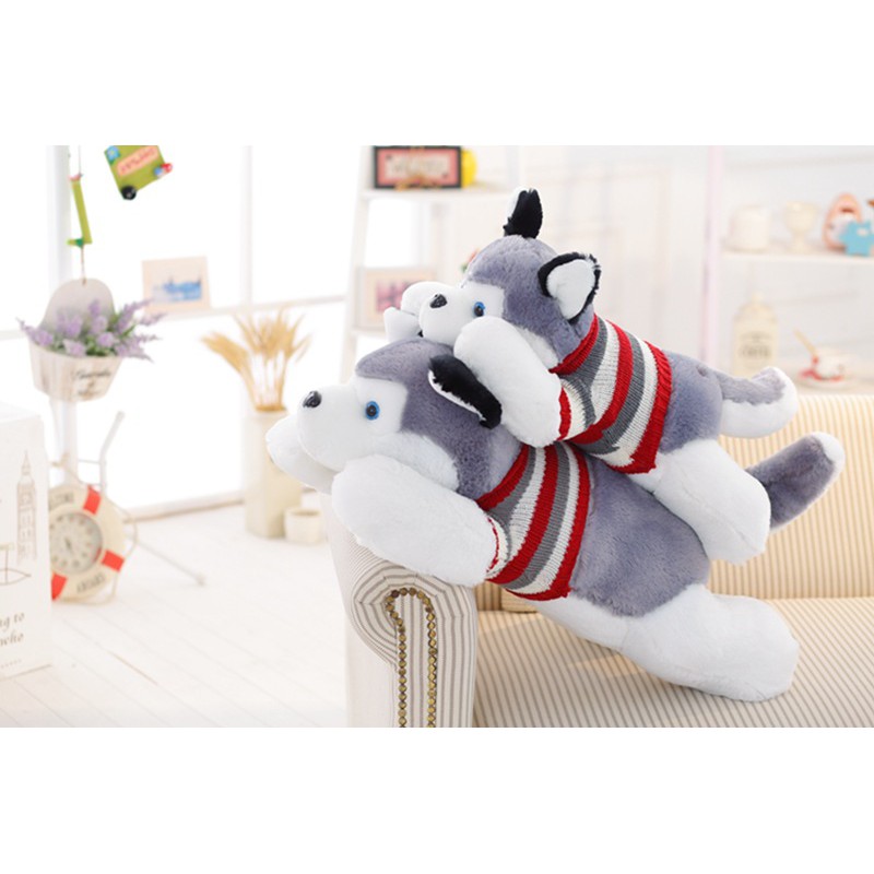 Chó Husky Nhồi Bông Cỡ Lớn Xinh Xắn Dành Cho Nữ