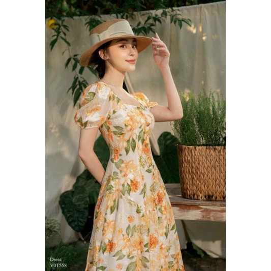 Vải voan ép hoa cam