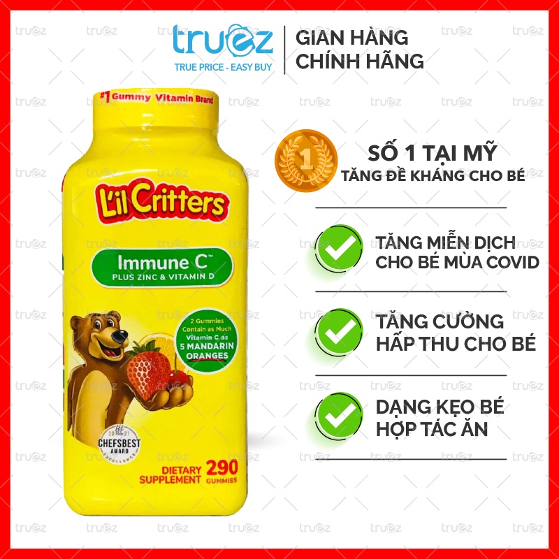 L’il Critters Immune C 290 viên [Chính hãng]