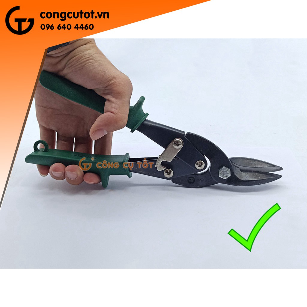 Kéo cắt tôn 250mm Wakio cắt thép tấp 1.2mm, dây thép 3mm
