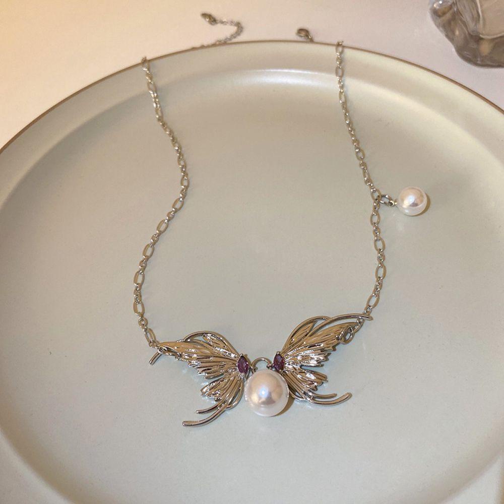 Vanes1 Dây Chuyền Mặt Cánh Bướm Vintage Hàn Quốc Khí Chất Dự Tiệc Cho Nữ