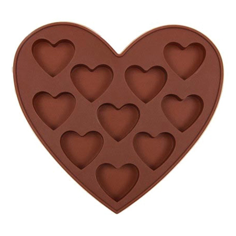 Khuôn silicon làm bánh chocolate hình trái tim