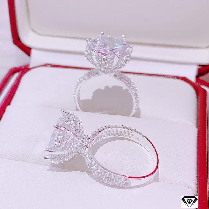 Nhẫn nữ bản đá to cho nữ cực sang- chuẩn bạc ta