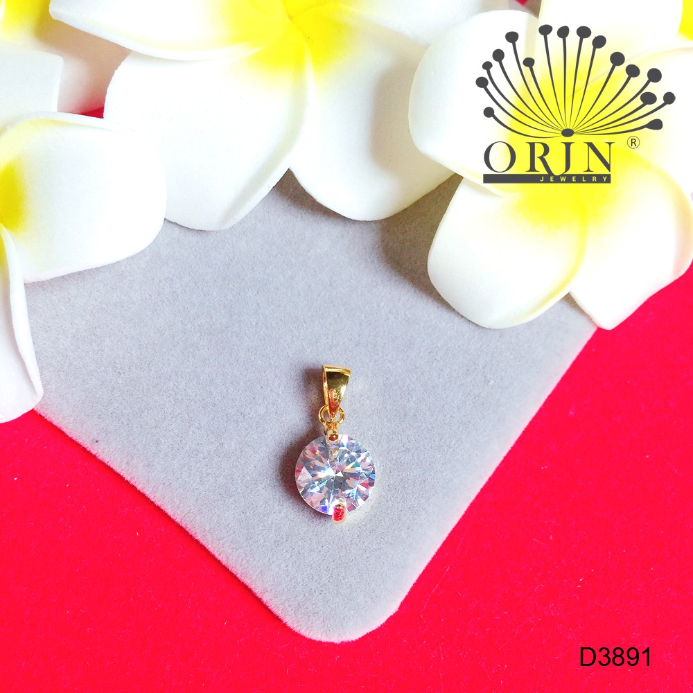 Mặt dây chuyền đá tròn 1 viền thời trang cao cấp Orin D3891 thời thượng