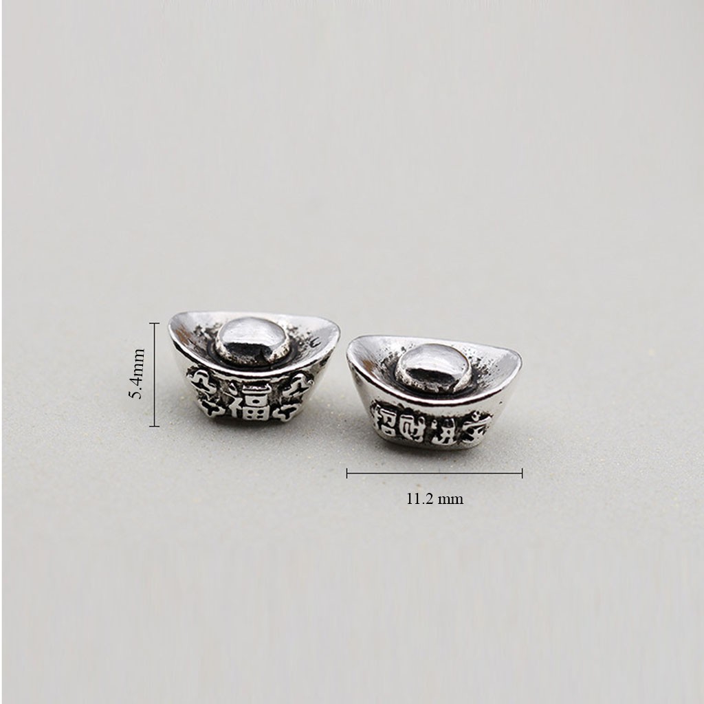 Phụ kiện Charm bạc Thỏi vàng xỏ(lớn)