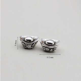 Phụ kiện Charm S925 Thỏi vàng xỏ(lớn)