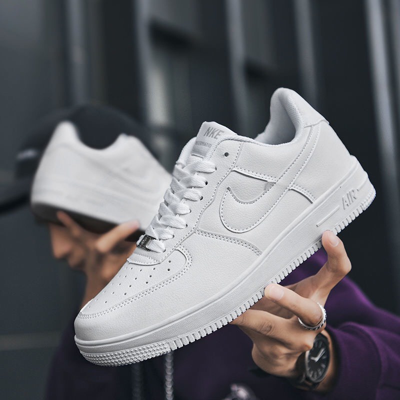 Giày sneaker AF1 trắng full thể thao hot trend  Force 1 trắng nâu đen xám full size nam nữ đầy đủ box bill tag