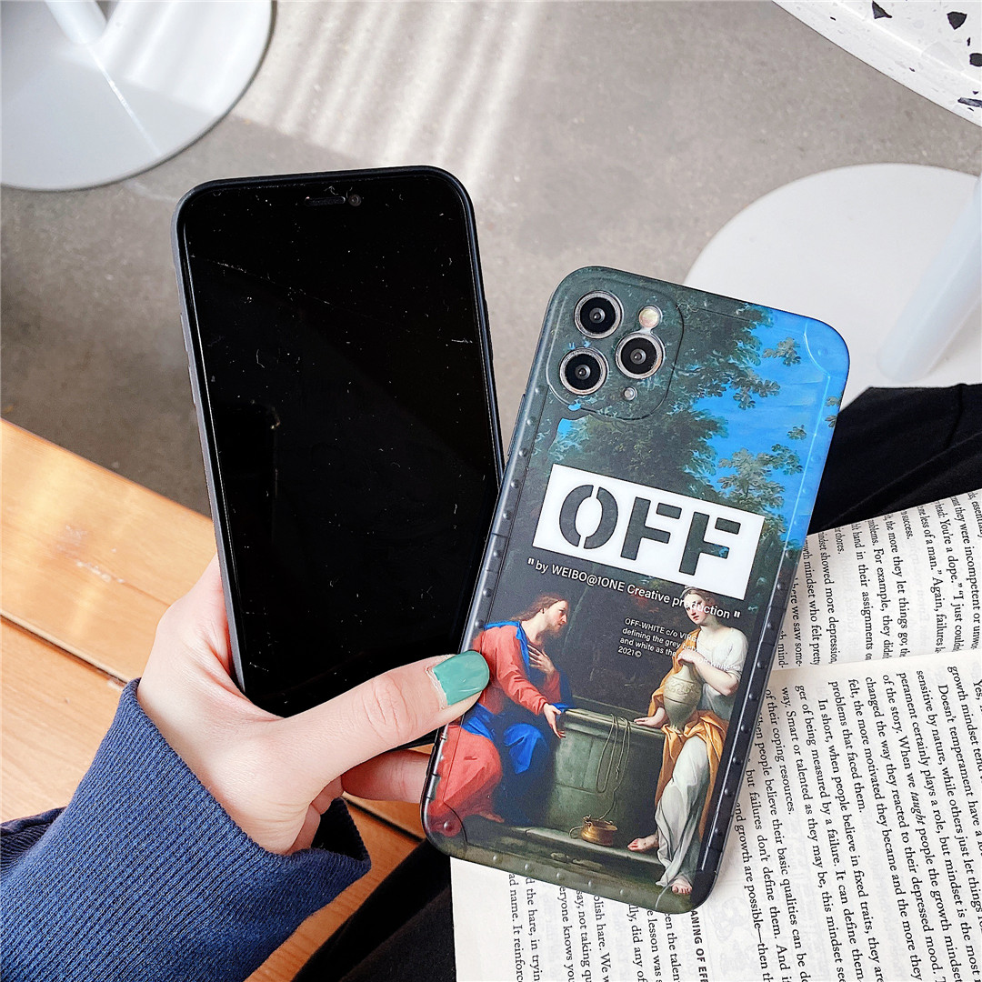 Ốp điện thoại in logo OFF-WHITE thời trang cho Iphone12 Mini 11 Pro Max 7 / 8plus Se2020 X / Xs Xr Xsmax | BigBuy360 - bigbuy360.vn