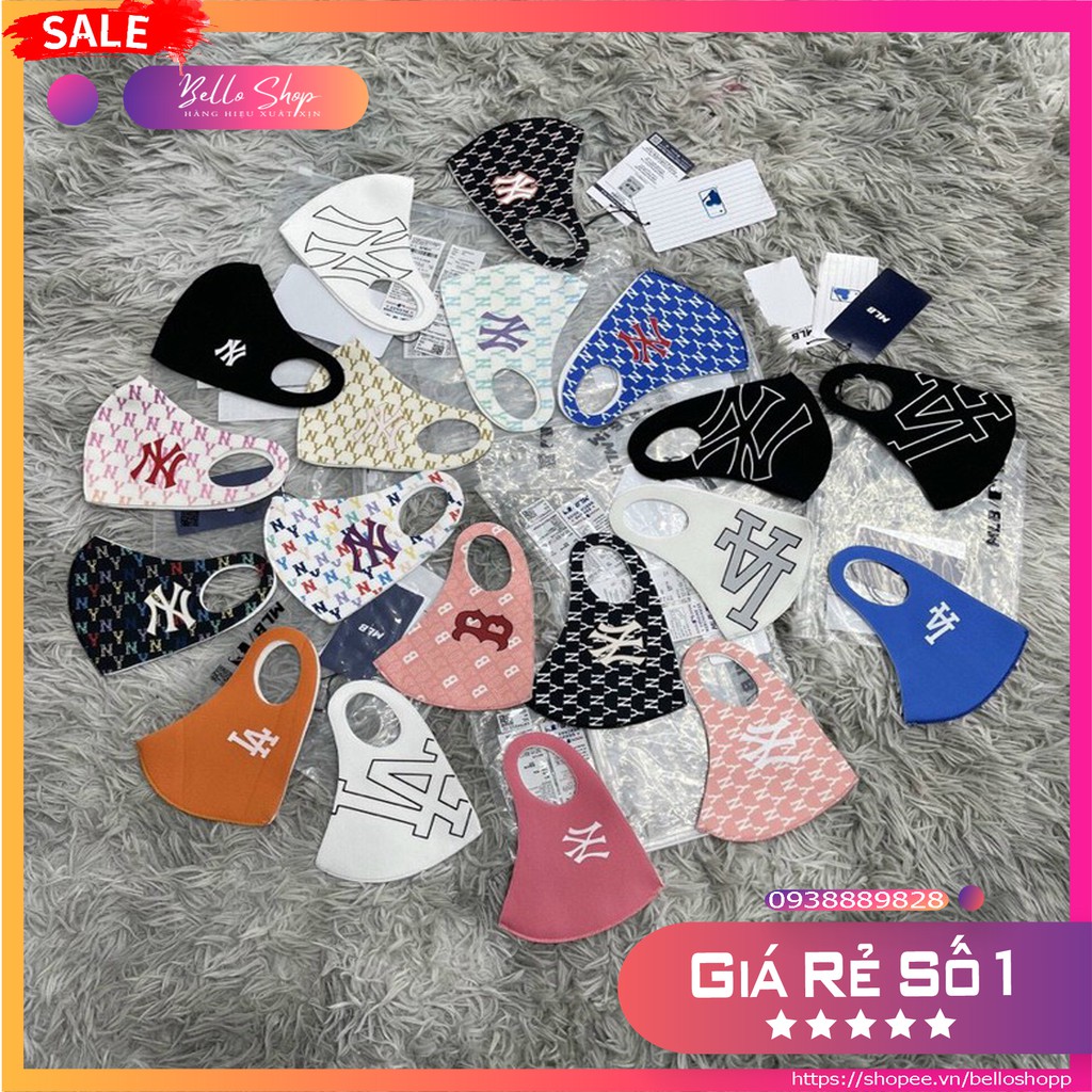 Khẩu Trang NY LA Chất Liệu Vải Poly 2 Da Cao Cấp