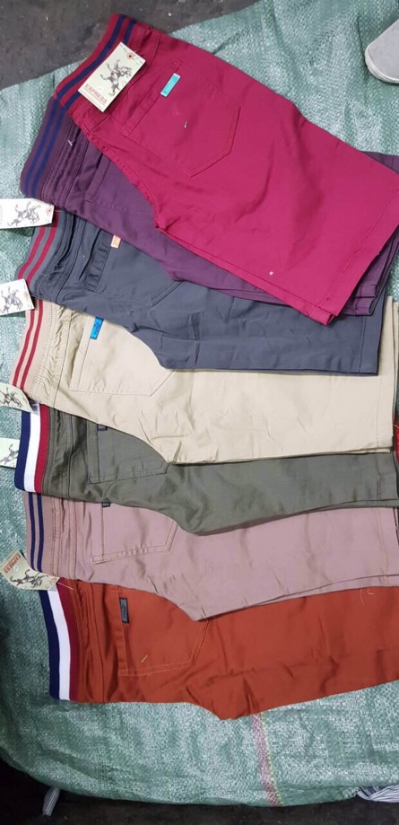 Quần short kaki nam lưng thun dây rút