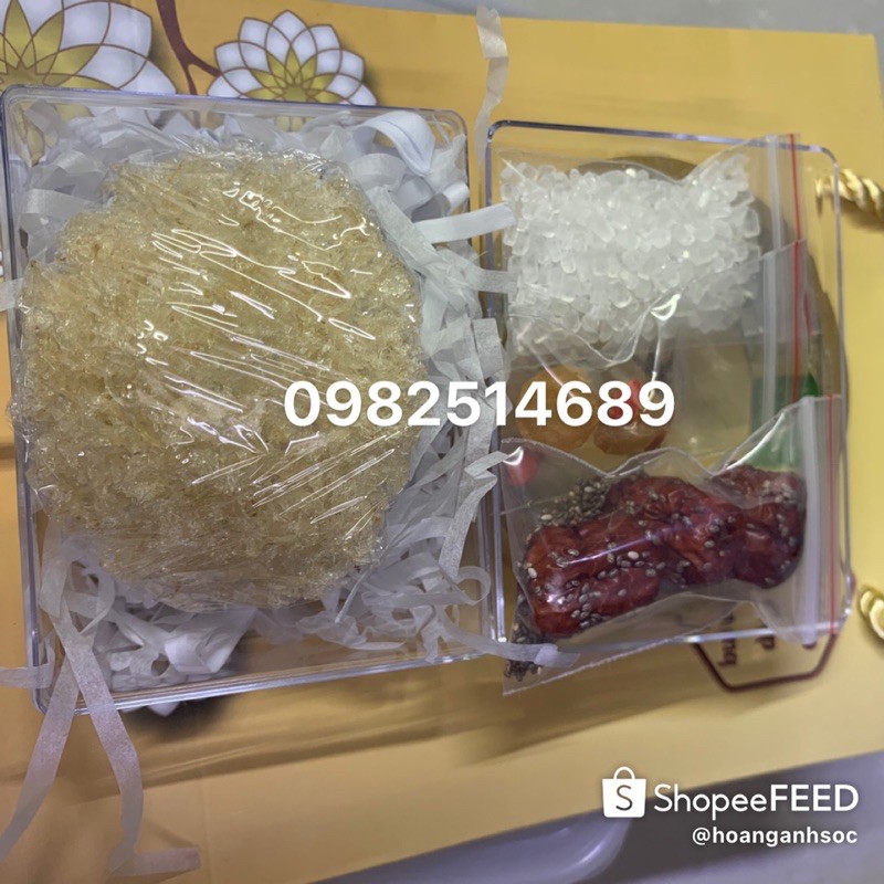 Yến sào nha trang.10g yến vụn tổ + táo+ đường phèn