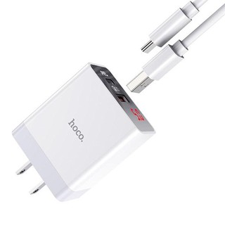 Cốc Sạc nhanh Hoco DC28 Pro 2 USB (1 Cổng USB C PD 18W 1 cổng USB QC3.0)
