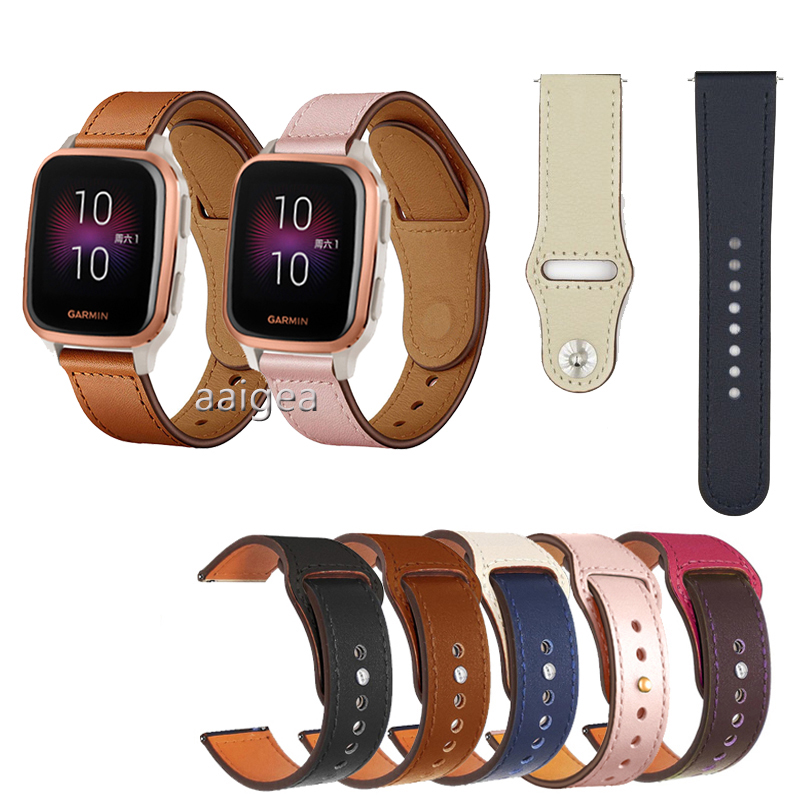 Dây Äeo Bằng Da Tháºt Cho Äá»ng Há» Thông Minh Garmin Venu Sq / Vivoactive 3 / Forerunner 645 245