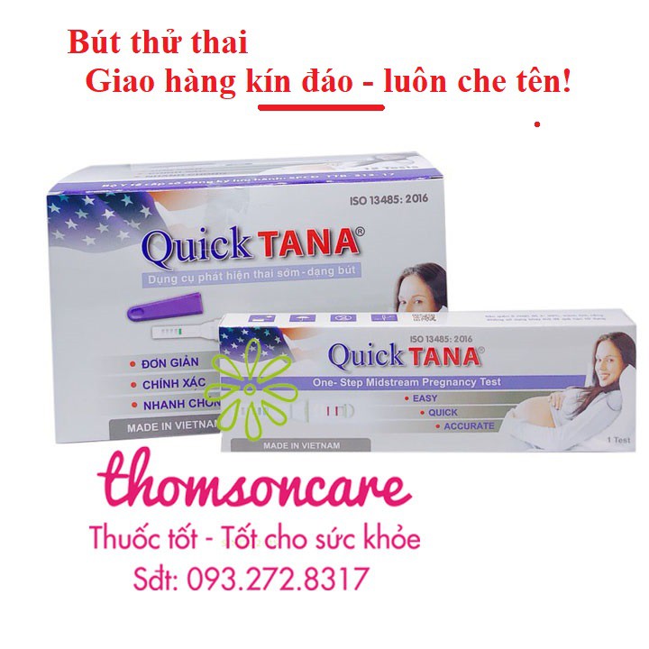 Bút thử thai nhanh QUICKTANA - luôn che tên - Chính hãng