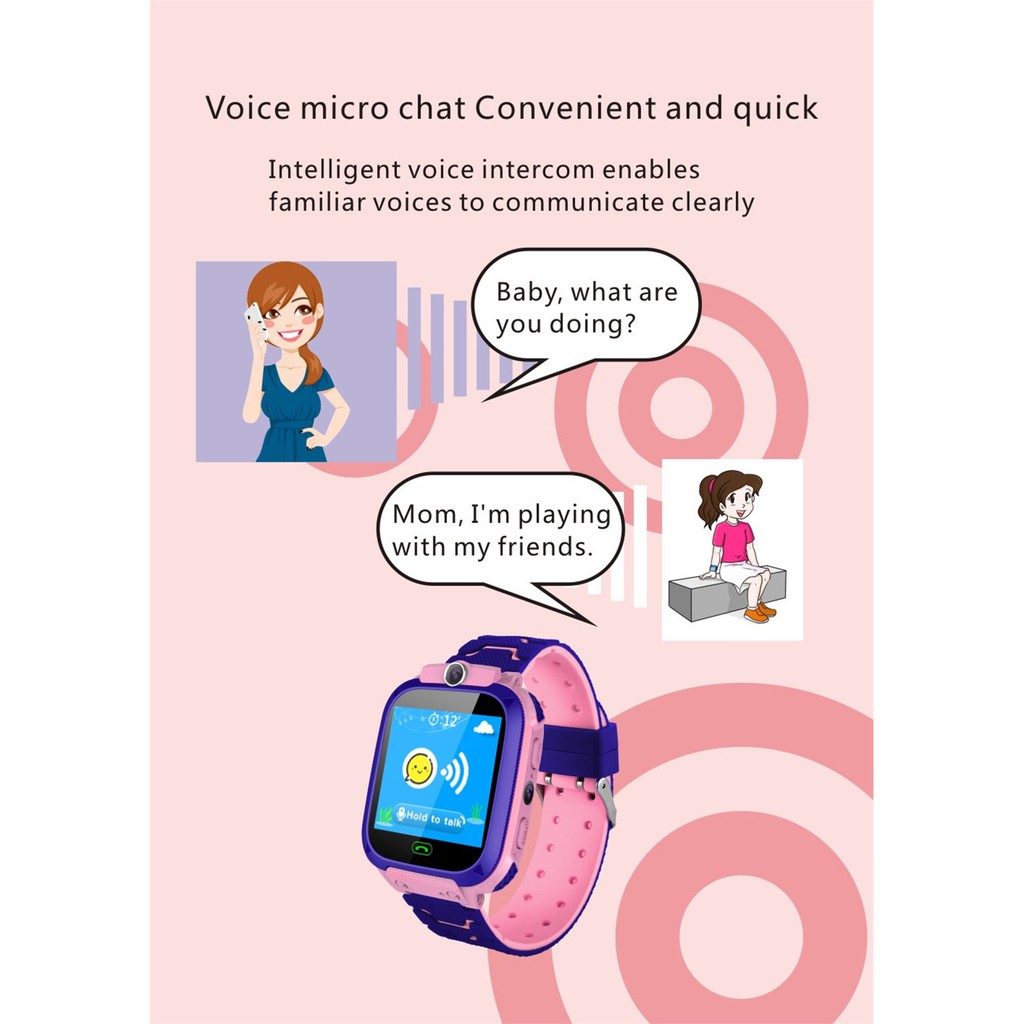 Đồng Hồ Thông Minh Trẻ em Q12, Chống nước IP67, Định Vị LBS, Gọi SOS khẩn cấp | BigBuy360 - bigbuy360.vn