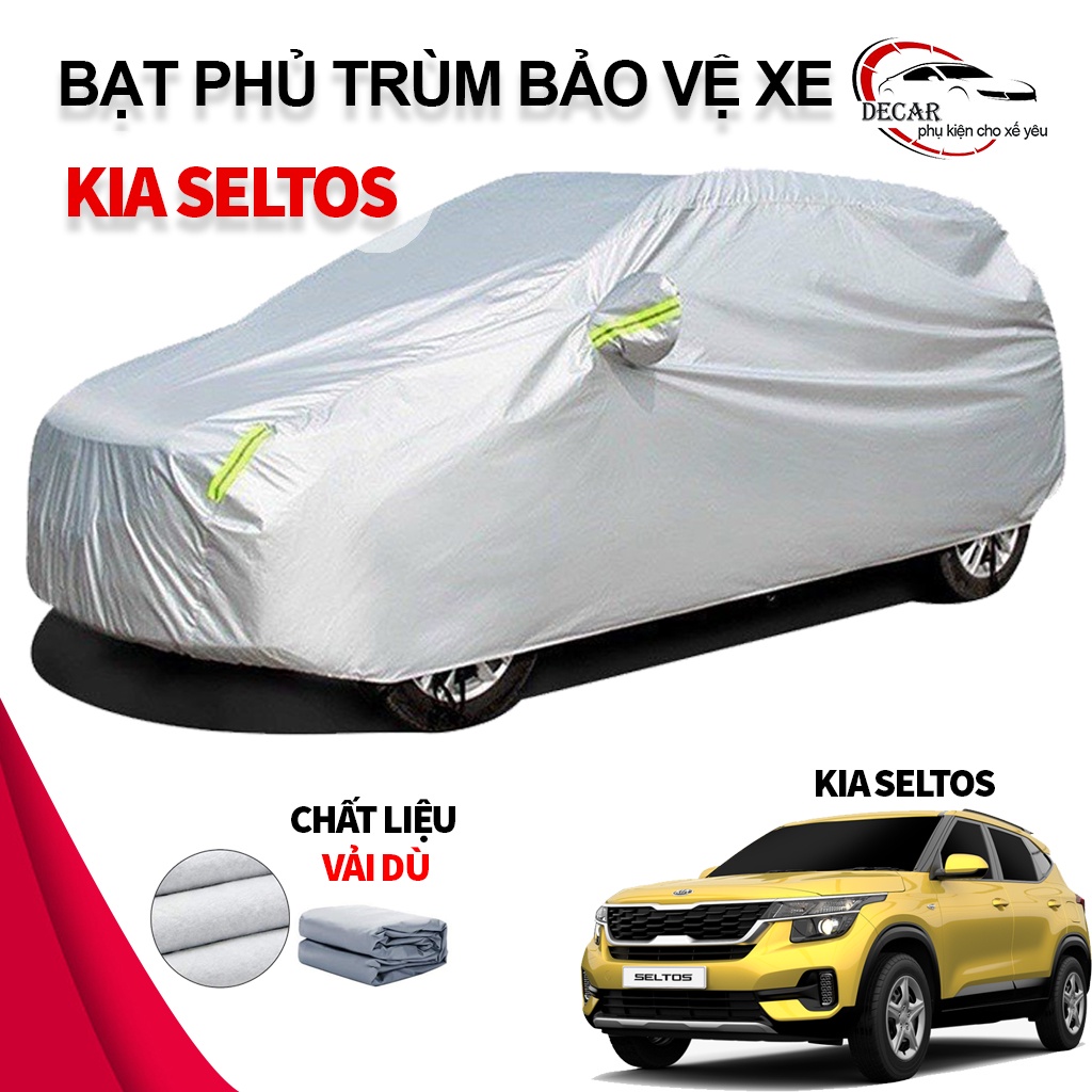 Bạt vải dù oxford bảo vệ xe ô tô, áo trùm oto chống nắng nóng, mưa cho xe Kia Seltos