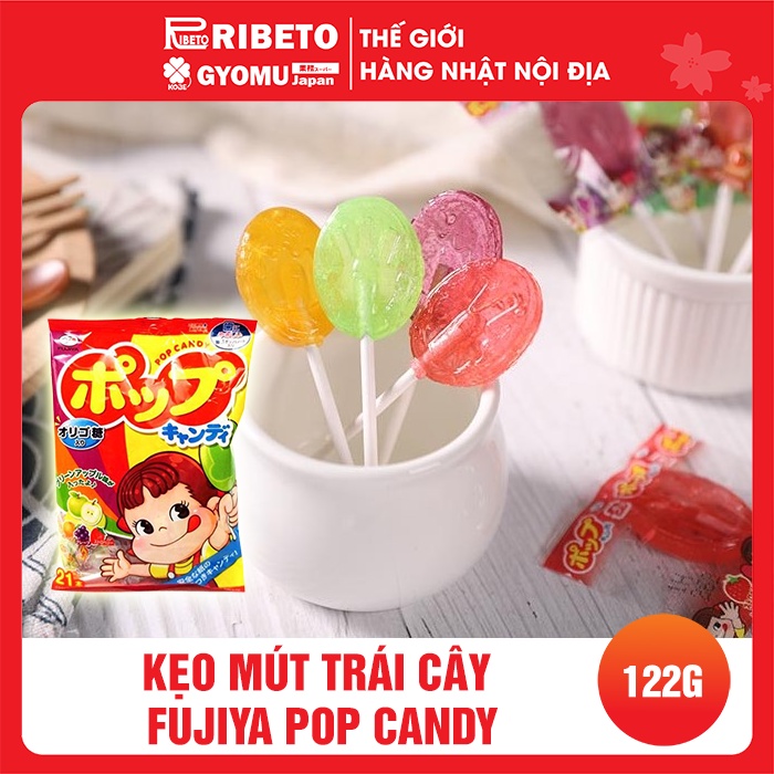 Kẹo mút trái cây Fujiya pop candy 122g Nhật Bản