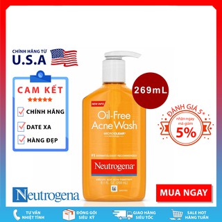 Sửa Rửa Mặt Neutrogena Oil Free Acne Wash (269mL)