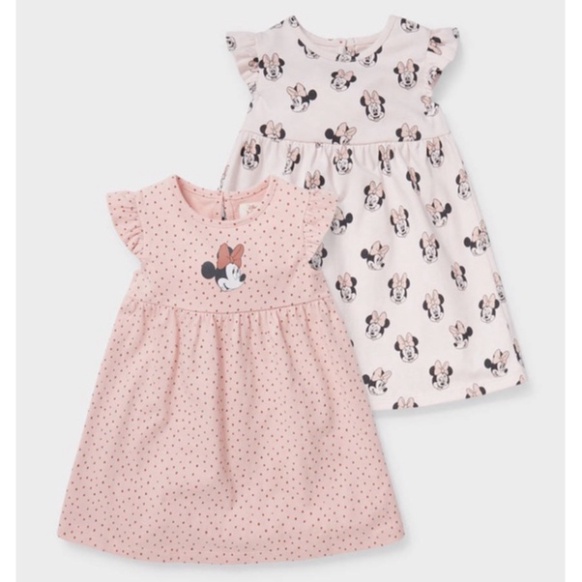 Váy đầm cho bé gái - Set 2 váy cotton Minnie Hm cho bé gái size 1-6t
