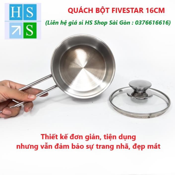 (Bán sỉ) Nồi quấy bột FIVESTAR 16cm (3 đáy) , Nồi nấu cháo dùng đươc bếp từ, Quánh nấu ăn cho bé chống dính dùng đa năng