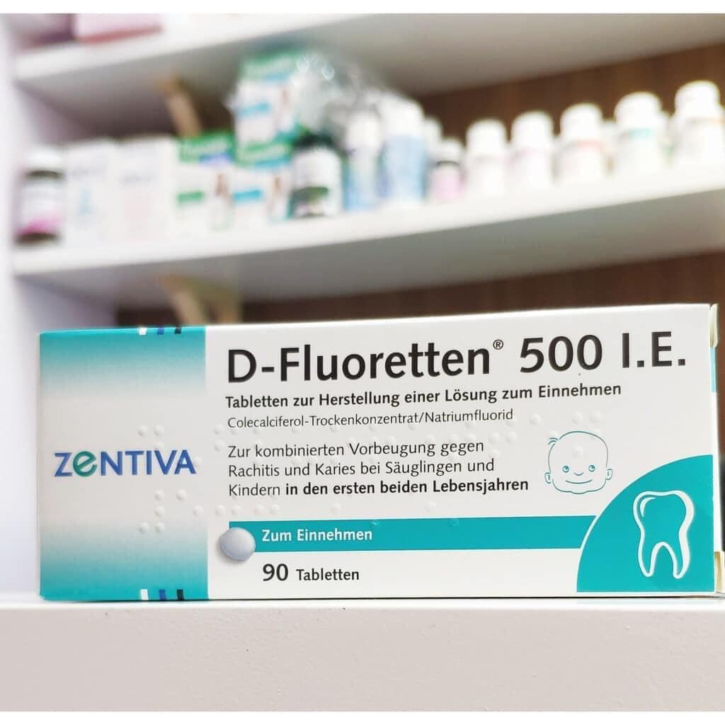 Vitamin D Fluoretten 500 I.E Của Đức Dạng Viên Hộp 90 Viên | Minizon Kids