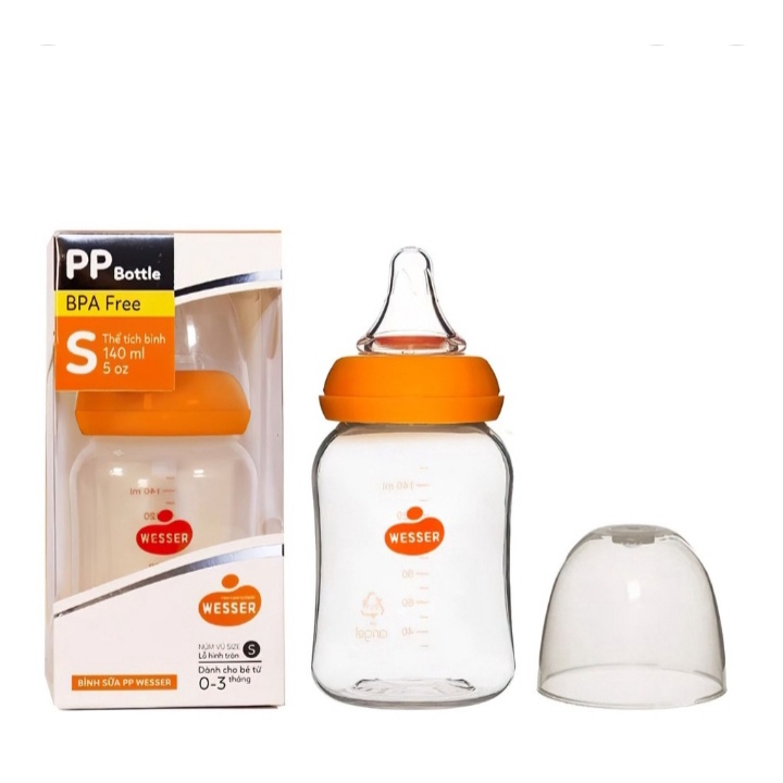 Bình Sữa Wesser Cổ Hẹp BPA Free An Toàn Cho Bé