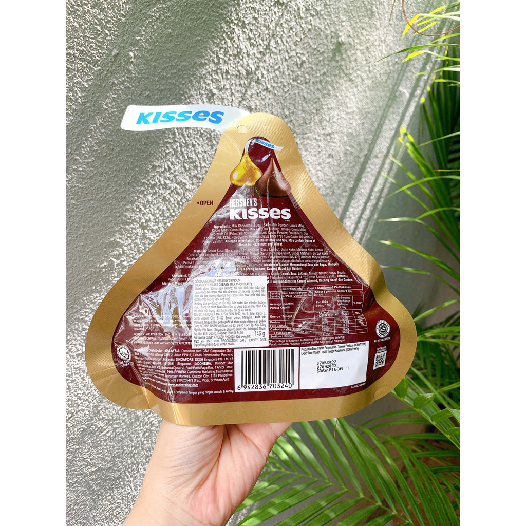 Socola Hershey'S Kisses Đủ Các Vị Gói 146g nhập khẩu Malaysia