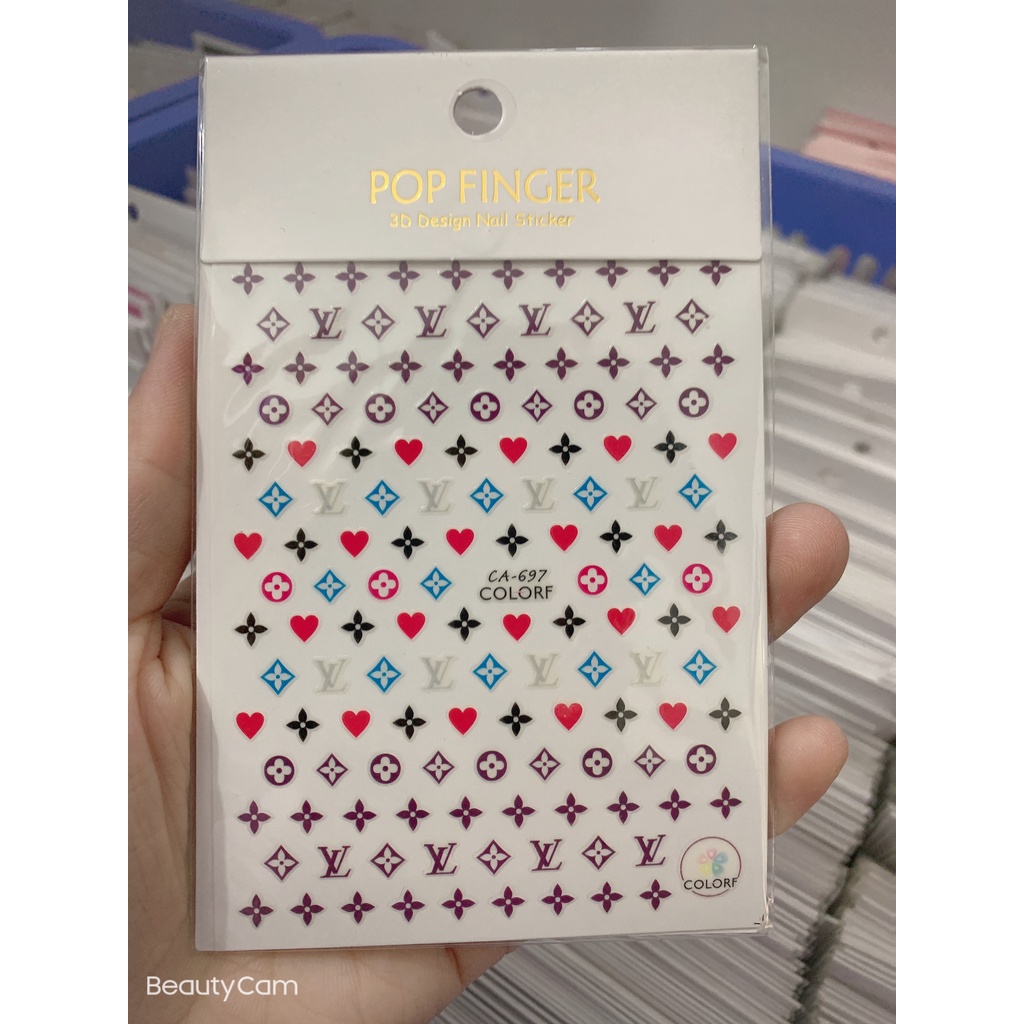 sticker thương hiệu trang trí nail