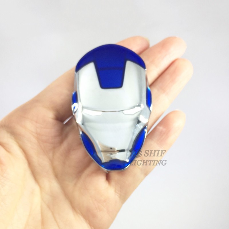 Decal Dán Xe Hơi Hình Iron Man 3d Bằng Kim Loại