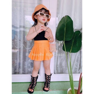 Sét áo dây và chân váy xếp li