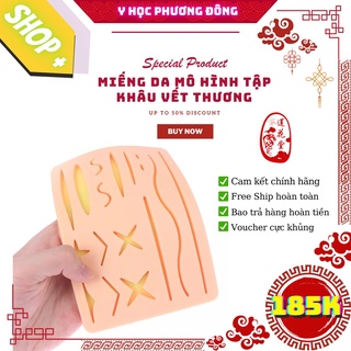 [CÓ SẴN]DA SILICON dùng cho tập KHÂU PHẪU THUẬT Y TẾ tặng KIM CHỈ KHÂU
