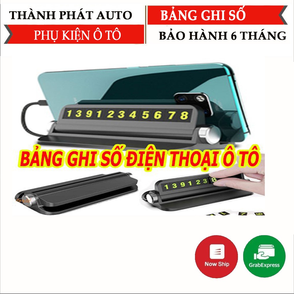 Bảng ghi số điện thoạicho xe ô tô Freeshipkhi dừng đỗ - Có giá đỡ điện thoại tiện lợi