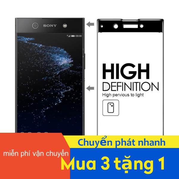 Sony X XA XA1 XA2 Ultra XZ XZ1 Plus Compact Premium Full Màn kính cường lực Curved Tempered Glass Film