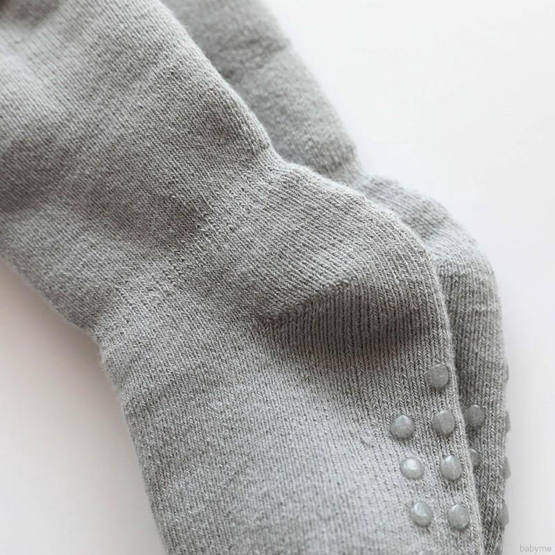 Vớ cotton màu trơn thấm mồ hôi chống trượt cho bé