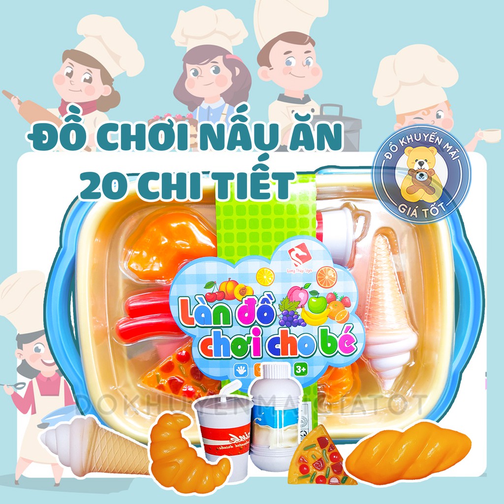 Giỏ đồ chơi thức ăn nhanh 20 món cho bé gái - LT6588-1H - Đồ khuyến mãi giá tốt