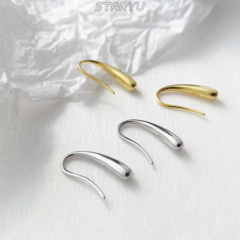 Khuyên tai nữ bạc 925 thiết kế giọt nước thời trang